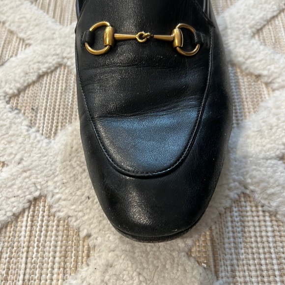 Authentic- Gucci Womans Brixton Collapsible Apron Toe Loafers - Picture 5 of 9